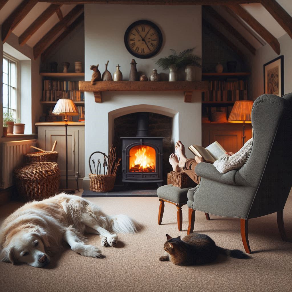 Dublin Twist Carpet Inspiration - Relaxing Living room in Berber, perfect for pets