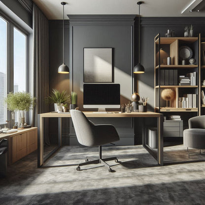 Madrid Loop Carpet Inpiration - Grey 74 for a stunning modern home office