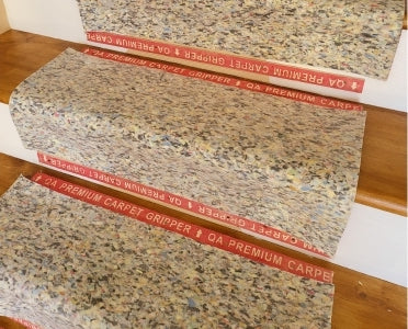 Underlay and Gripper Strips on Wooden Stairs